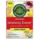 Traditional Medicinals Organic Te Immune Zoom Limon Y Jengibre Libre De Cafeína, 16 Bolsitas 32g