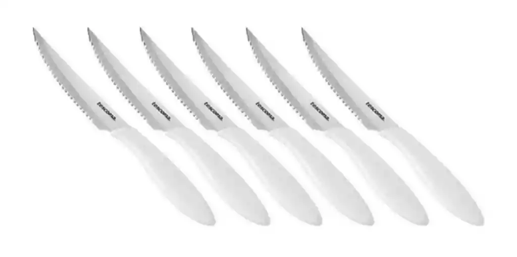 Cuchillo Tescoma Chuletero 12cm X 6 Piezas Blanco