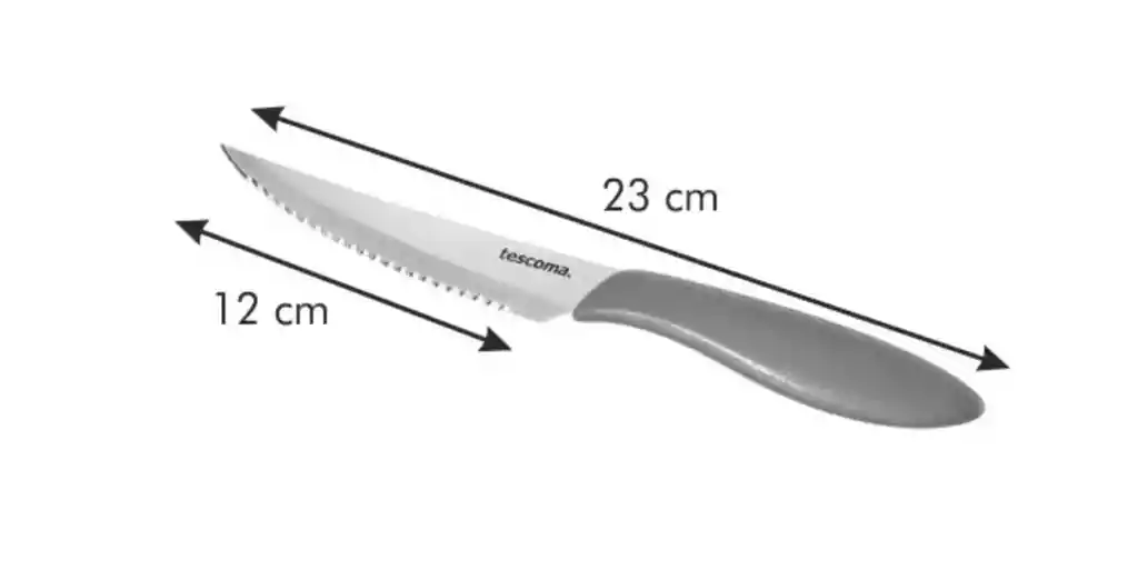 Cuchillo Tescoma Chuletero 12cm X 6 Piezas Blanco