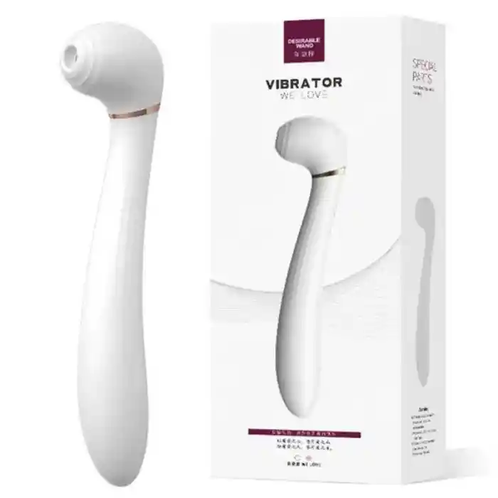 Vibrador Succionador De Clitoris 2 En 1 Estimulador Punto G Wand