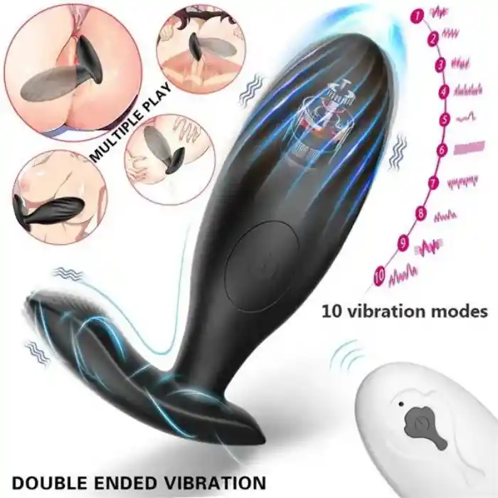 Plug Prostatico Acostumbrador Anal Con Vibracion Y Control Gabriel