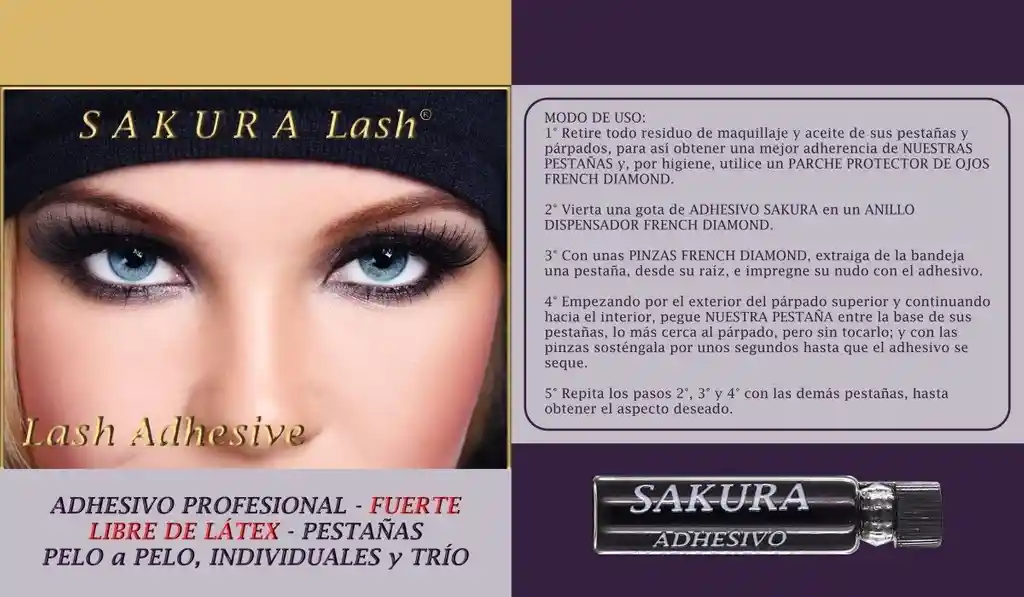 Adhesivo Libre De Latex Para Pestañas Pelo A Pelo, Individuales Y Trio 2,1 G Oscuro