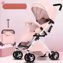 Coche Para Bebe Paseador Tipo Maleta + Toldillo Rosa Claro 609-2