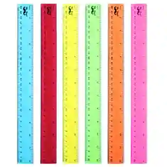 Regla 30 Cm En Pasta Economica Colores Surtidos 1 Und