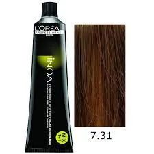 Tinte De Cabello Sin Amoniaco Inoa N°7.31 Rubio Dorado Ceniza