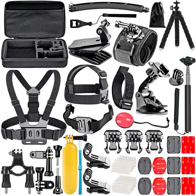 Kit 50 En 1 Accesorios Cámaras Deportivas Gopro 11- 10 -9- 8- 7 -6- 5 -4