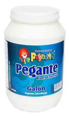 Tarro De Pegante Colbon Liquido Escolar Marca Payasito 1 Galon Uso Para Papel (no Sirve Para Madera)