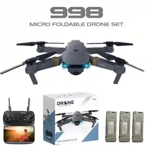 Drone 998 Con Camara Ideal Para Principiantes Con 3 Baterias