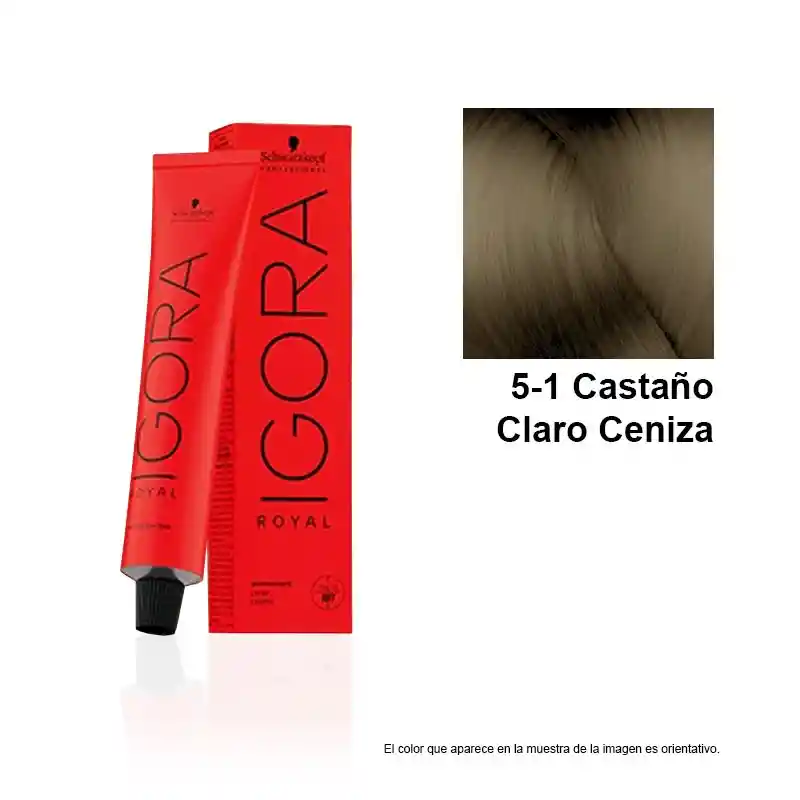 Tinte De Cabello Igora N°5-1 Castaño Claro Ceniza