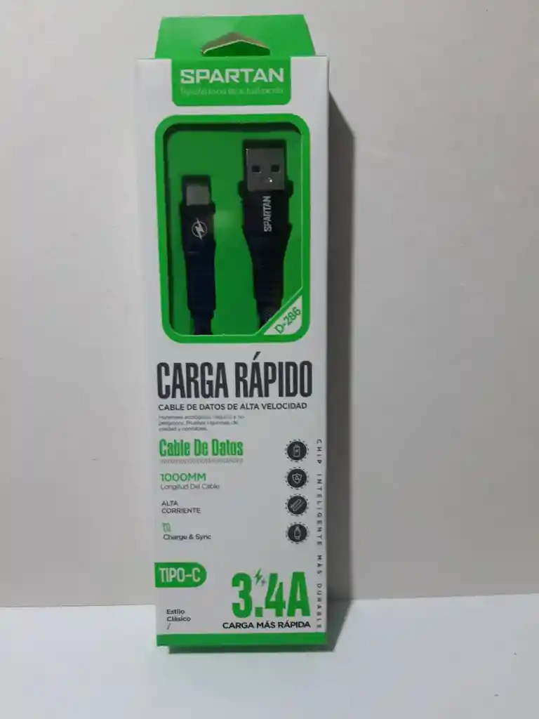 Cable Para Celular Tipo C De3.4 Amperios Carga Rapida