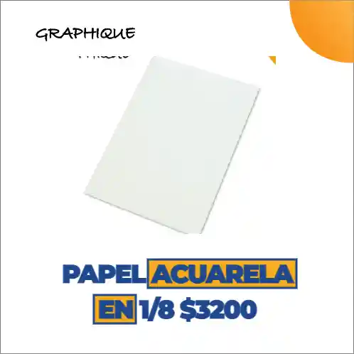 Papel Acuarela En 1/8