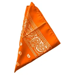 Pañoleta Bandana Estampada Colores Moda Naranja