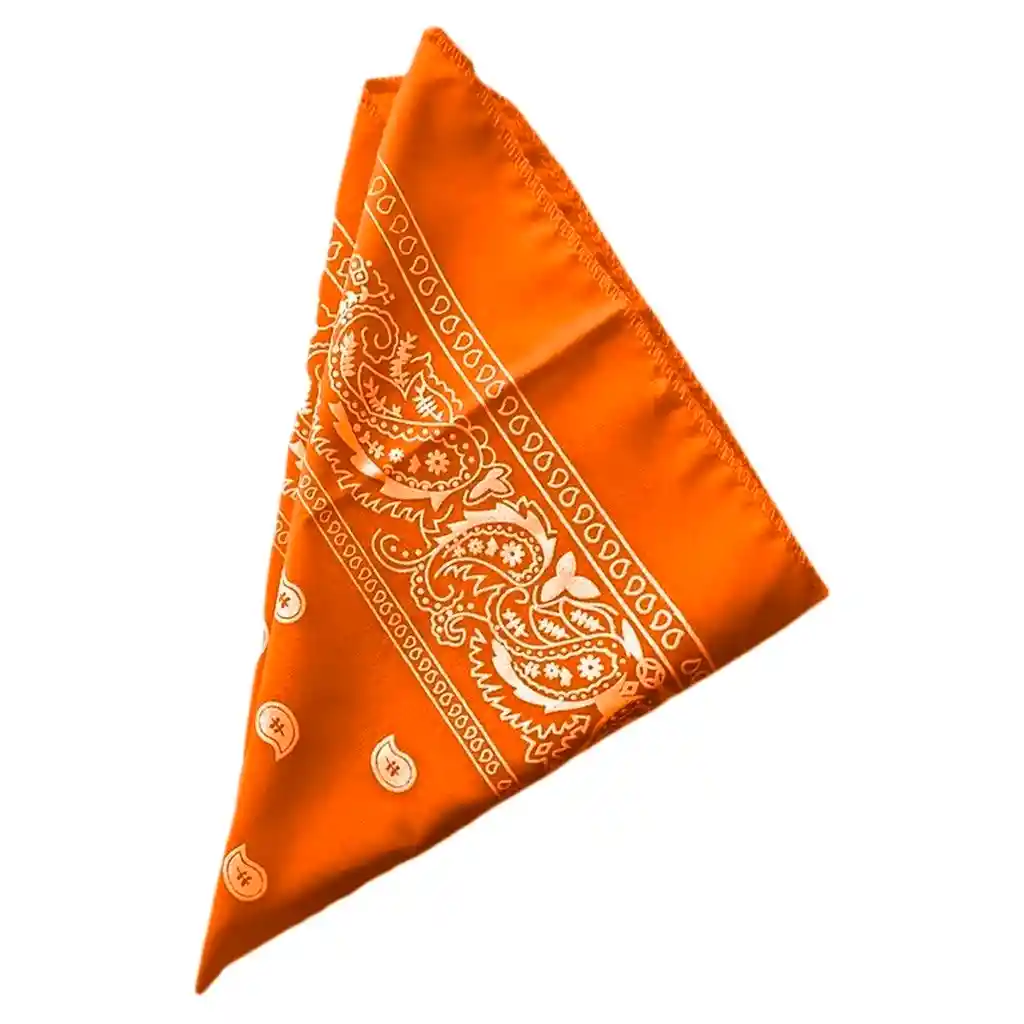 Pañoleta Bandana Estampada Colores Moda Naranja