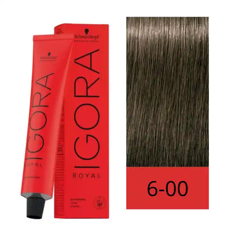 Tinte De Cabello Igora N° 6-00 Rubio Oscuro Natural Intenso