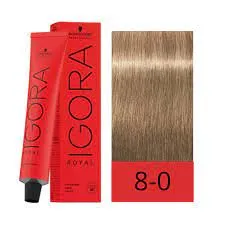 Tinte De Cabello Igora N° 8-0 Rubio Claro Natural