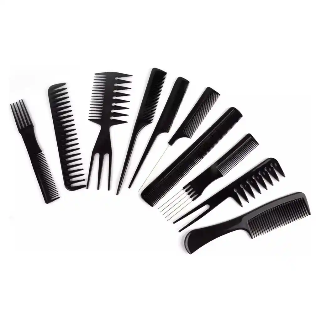 Kit De Peinilla Peluqueria Barbería X 10 Unidades Negro