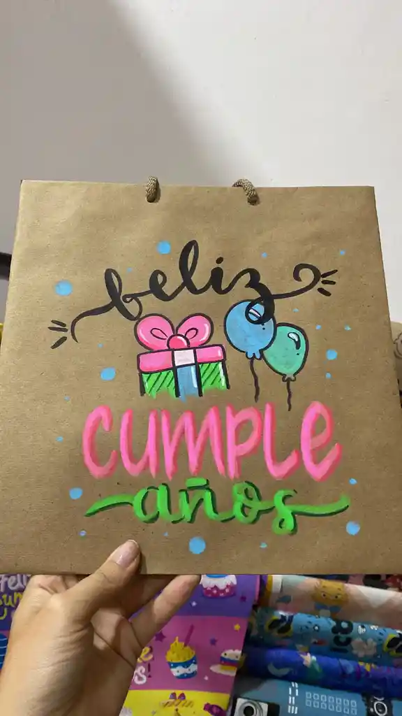 Bolsa De Regalo Kraf Cuadrada