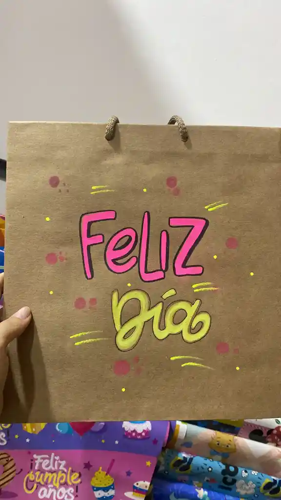 Bolsa De Regalo Kraf Cuadrada