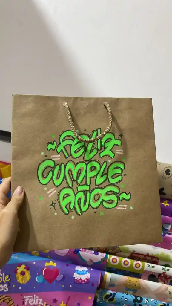 Bolsa De Regalo Kraf Cuadrada