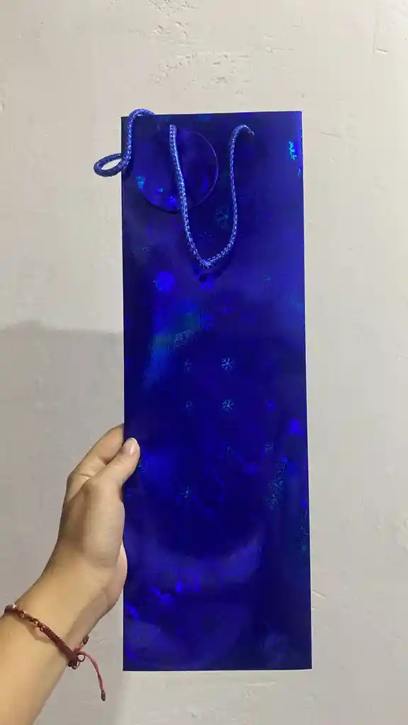 Bolsa De Regalo Hologramica Vino