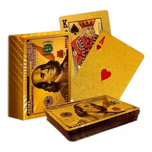 Cartas Baraja De Poker Cartas Dorado De Lujo Ultra Fino