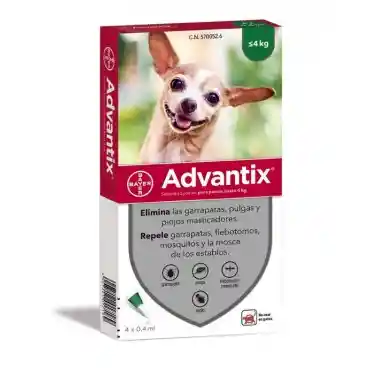 Advantix Pipeta Perros (hasta 4kg)