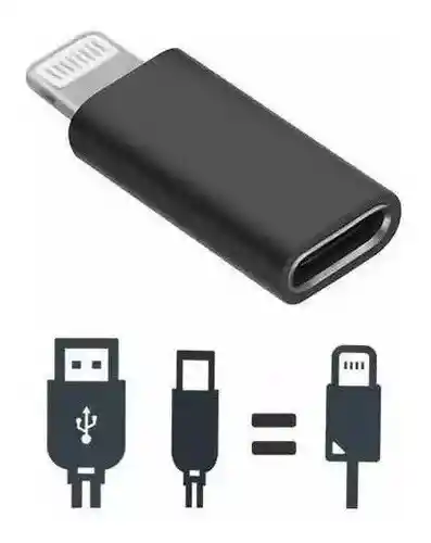 Adaptador Convertidor Otg Usb Tipo C A Conector Lightning Iphone