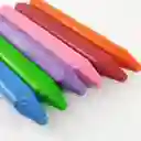 Crayones De Cera Pelikan, Triangulares Jumbo Glitter X 6 Colores