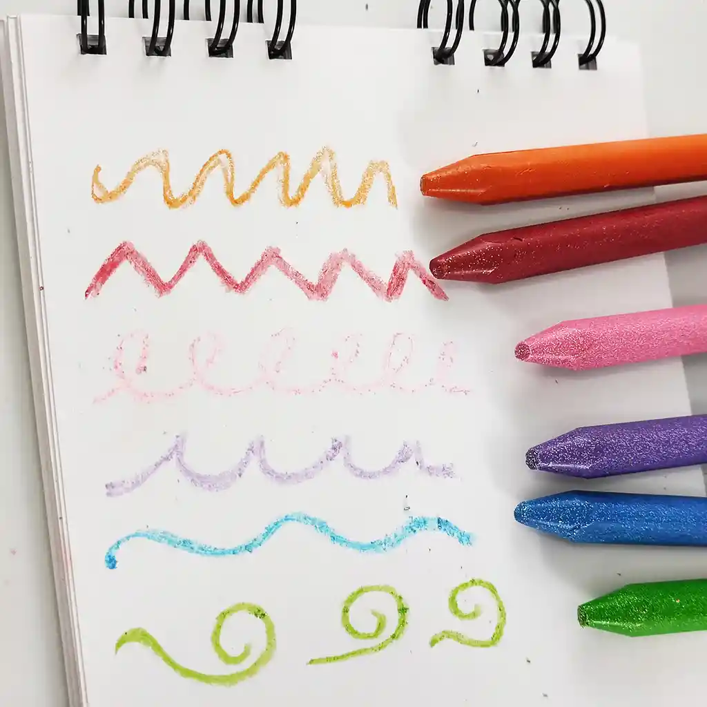 Crayones De Cera Pelikan, Triangulares Jumbo Glitter X 6 Colores