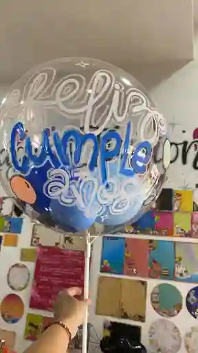 Globo Burbuja Marcado Cumpleaños Grande