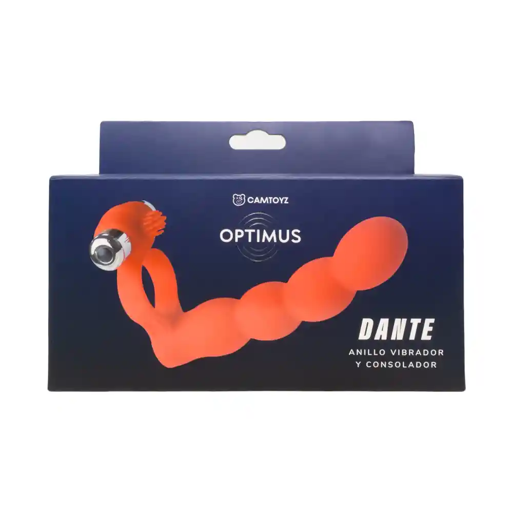 Anillo Vibrador Y Consolador Dante 7 Velocidades Rojo