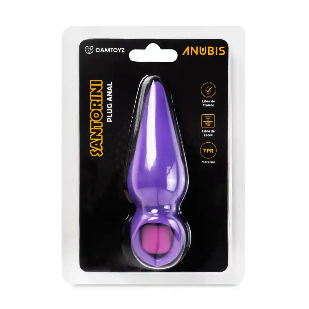 Plug Anal Con Vibración Santorini Morado