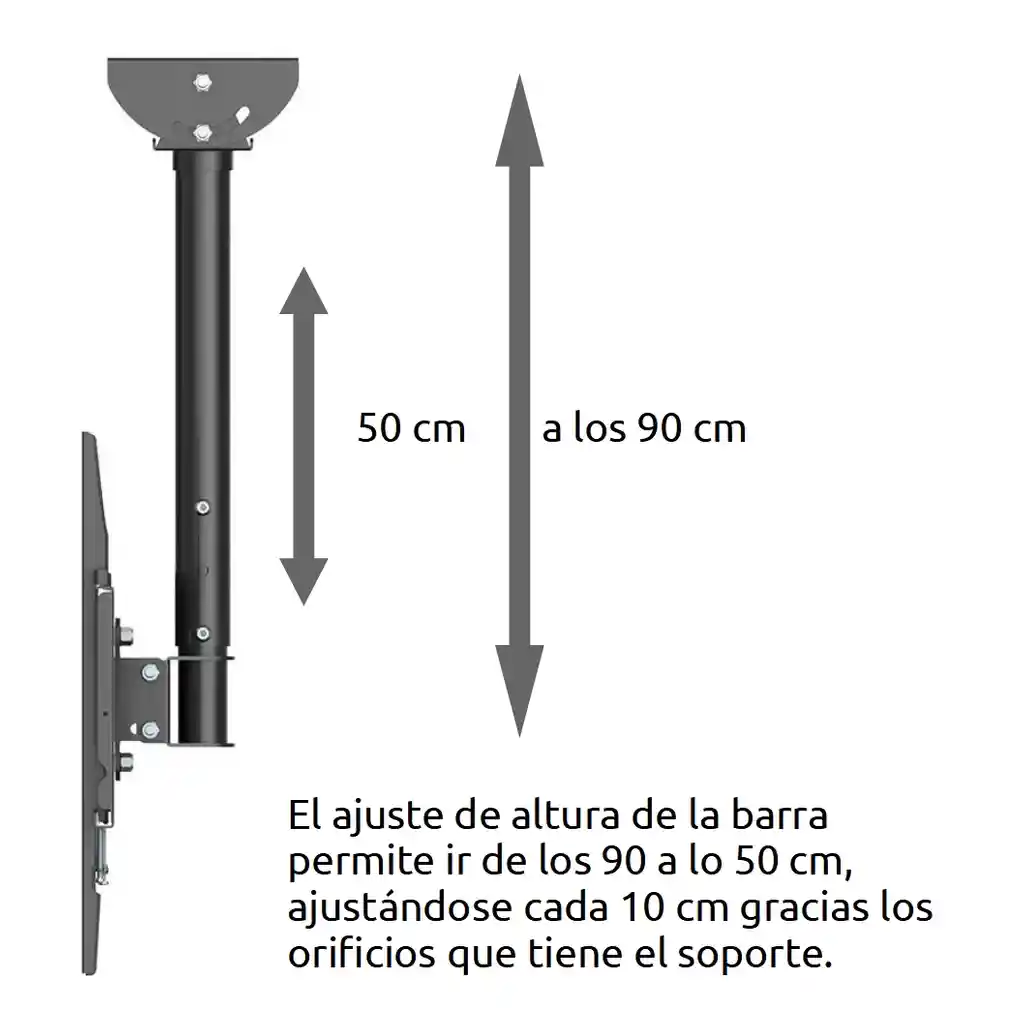 Soporte Techo Móvil Giro Tv 42,49,50,55,58,60,65 Pulgadas