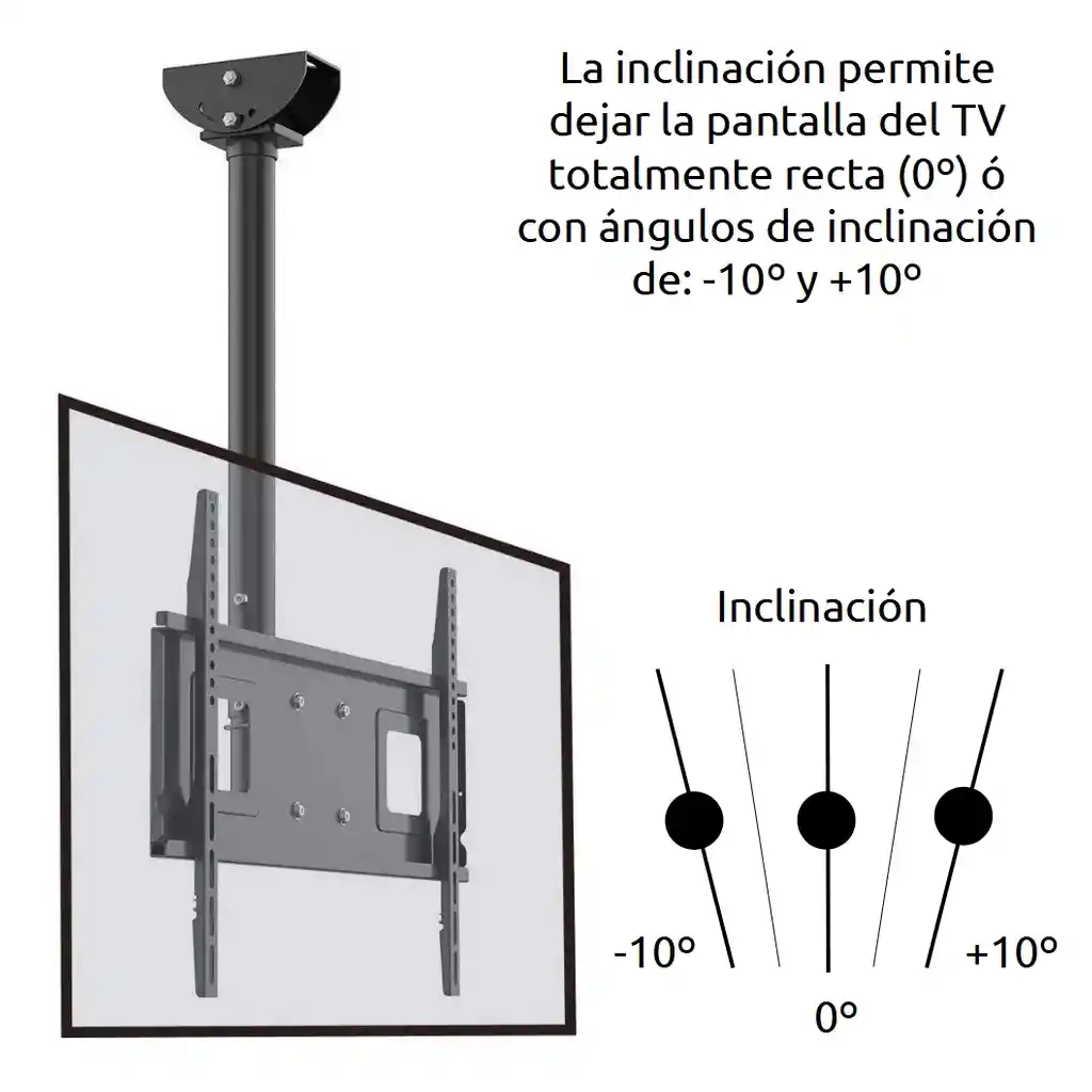 Soporte Techo Móvil Giro Tv 42,49,50,55,58,60,65 Pulgadas