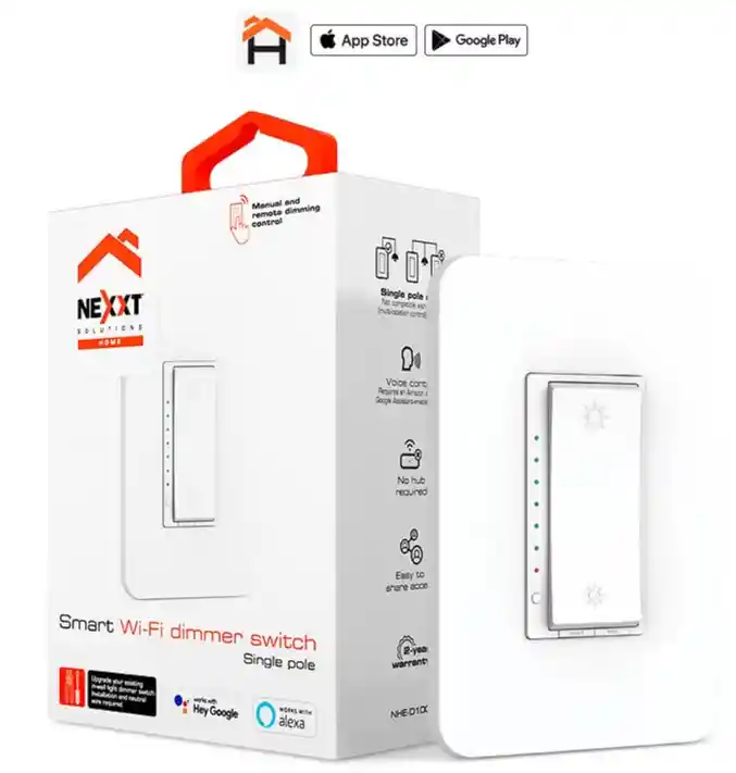 Nexxt Atenuador De Luz Inteligente Con Conexion Wi-fi Mpn: Nhe-d100