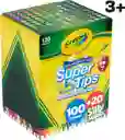 Marcadores Crayola Super Tips X 120 Colores Plumones Lavables Silly Scents Originales Rotuladores
