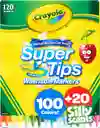 Marcadores Crayola Super Tips X 120 Colores Plumones Lavables Silly Scents Originales Rotuladores