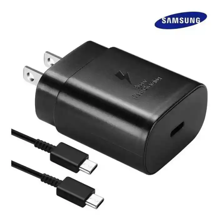 Cargador Tipo Samsung 25w Tipo C Carga Rapida Super Carga Aaa