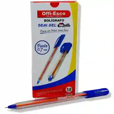 Bolígrafo 0.7 Azul Offi-esco