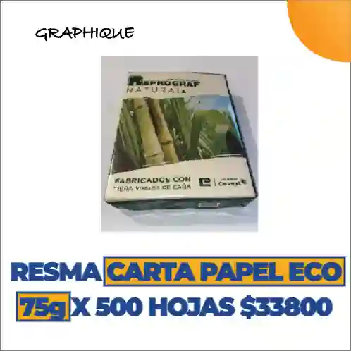 Resma Carta Papel Ecológico X 500 Hojas