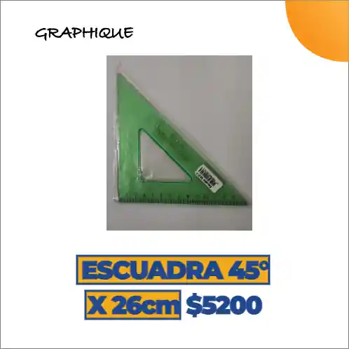 Escuadra 45° × 26 Cm