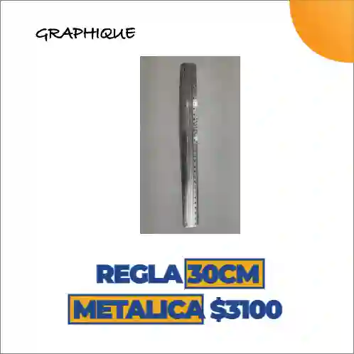 Regla De 30 Cms Metálica