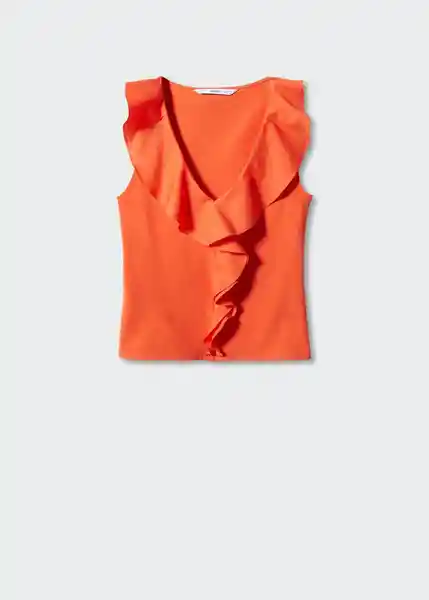 Top Hame Naranja Talla L Mujer Mango