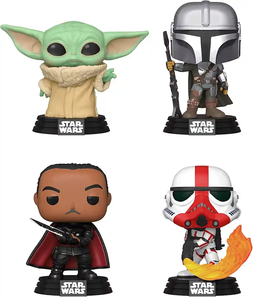 Funko Pop Star Wars Madalorian Baby Yoda Gideon 4pack Original