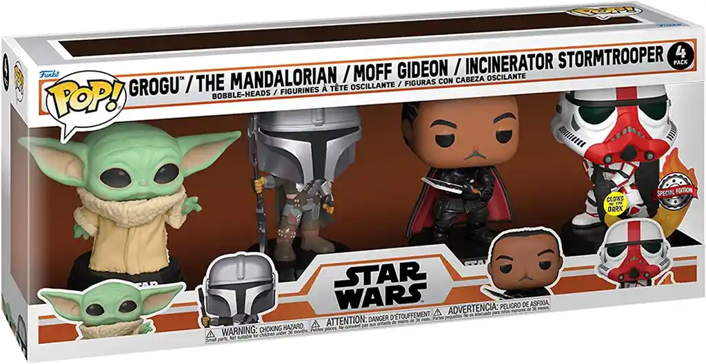 Funko Pop Star Wars Madalorian Baby Yoda Gideon 4pack Original