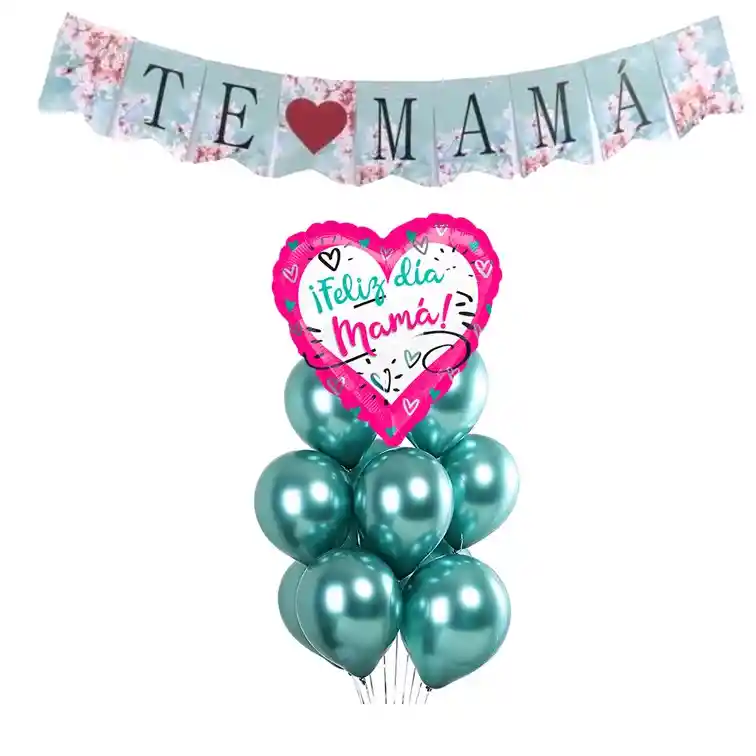 Kit Decoración Dia De La Madre Mama Globos Y Letrero