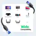 Cable Red Ethernet Rj45 Cat8 Ugreen Chapado Oro 5 Metros