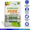 Pilas Baterías Recargables Aa 3600mah Blister X2