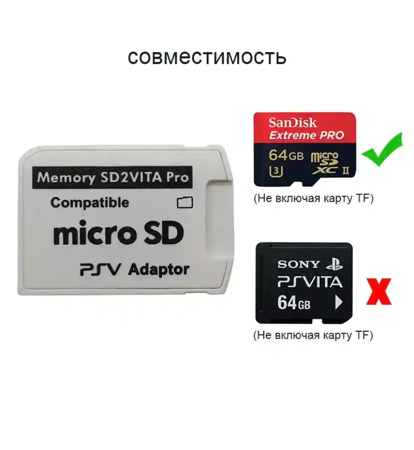 Adaptador Sd2vita Para Micro Sd Compatible Psvita Slim Fat