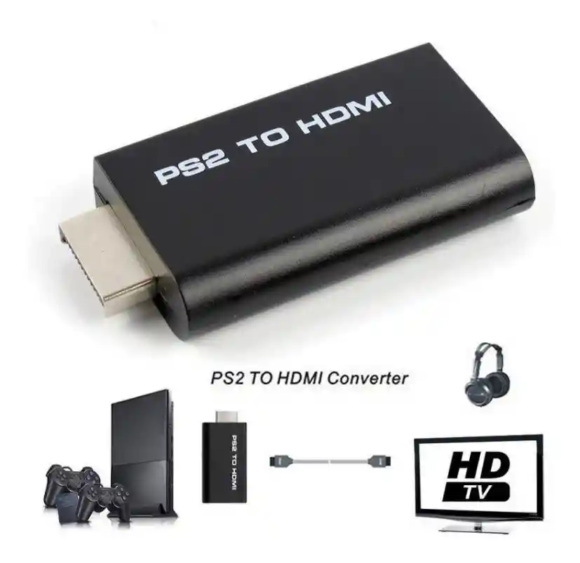 Adaptador Ps2 A Hdmi, Alta Definición Para Ps2 Y Ps3